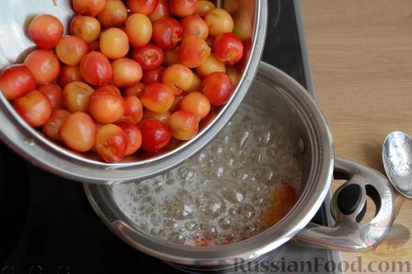 Варенье из белой черешни, с лимоном